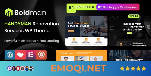 Download Boldman v6.7 – Handyman Renovation Services WordPress Theme + RTL